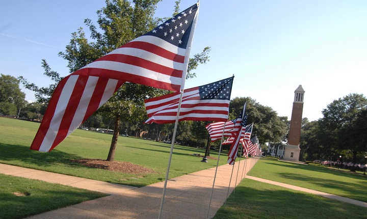 Flags on the quad